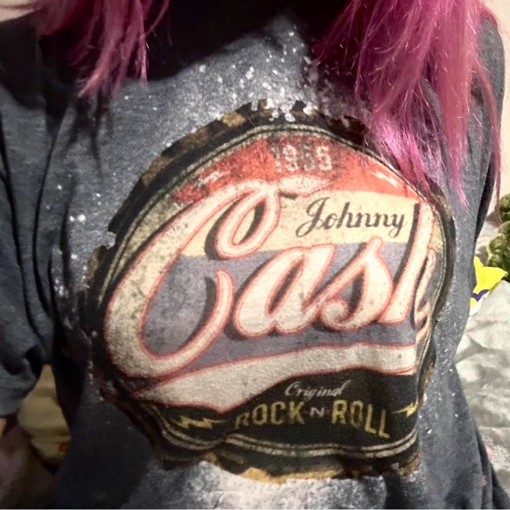 oversized grunge johnny cash t-shirt